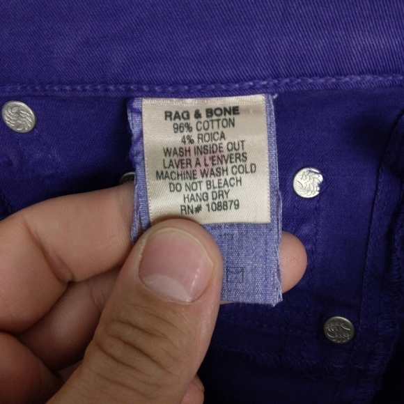 Rag & Bone Legging Jean in Purple - Picture 9 of 9